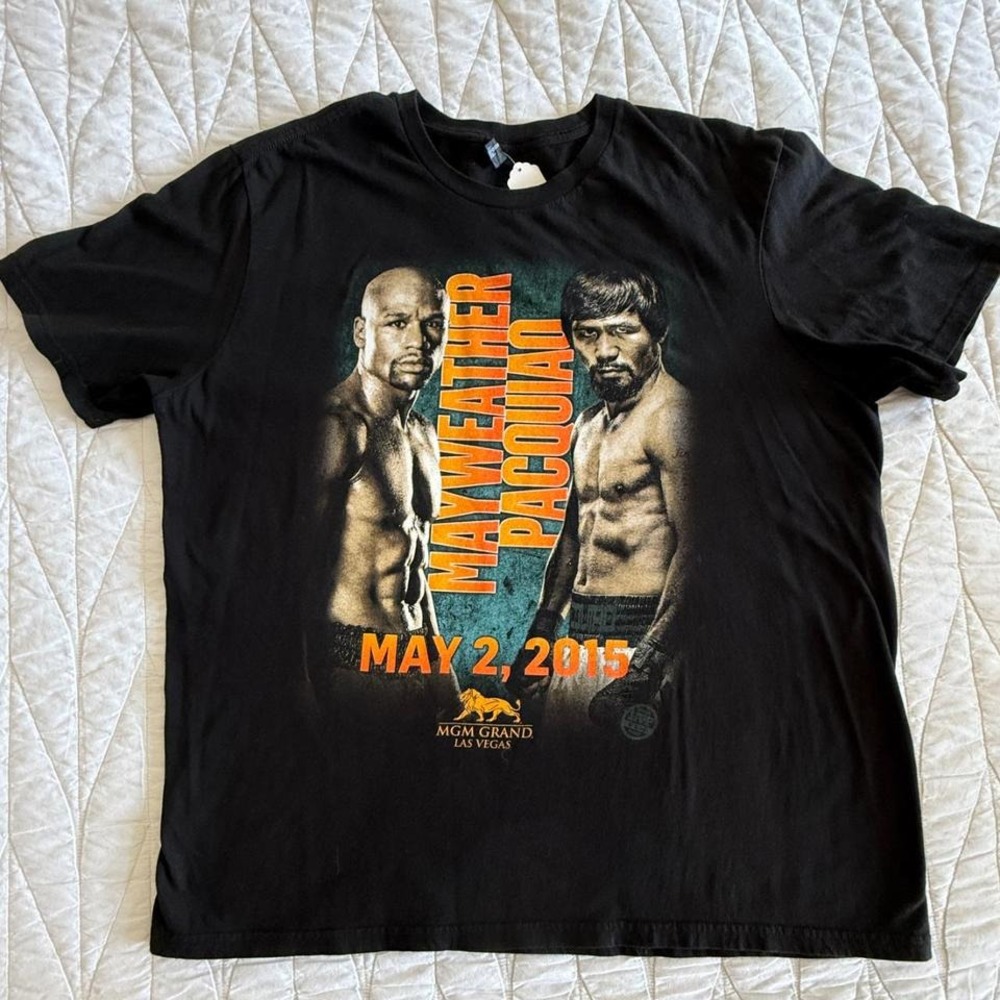 Mayweather vs‎ Pacquiao MGM Grand Las Vegas May 2 2015 Boxing Graphic Tee Black